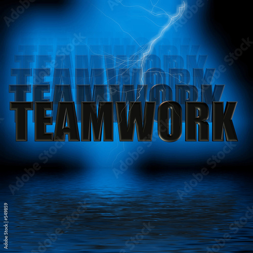 teamwork 3d illustration  reflection