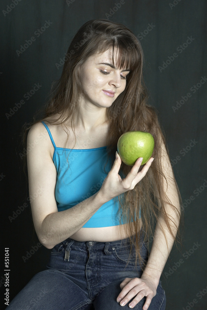 women with applle. women with applle.