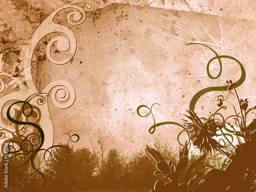 brown abstract foliage