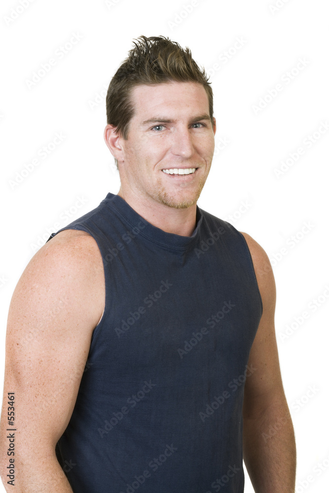 strong caucasian male smiling strong caucasian male smiling