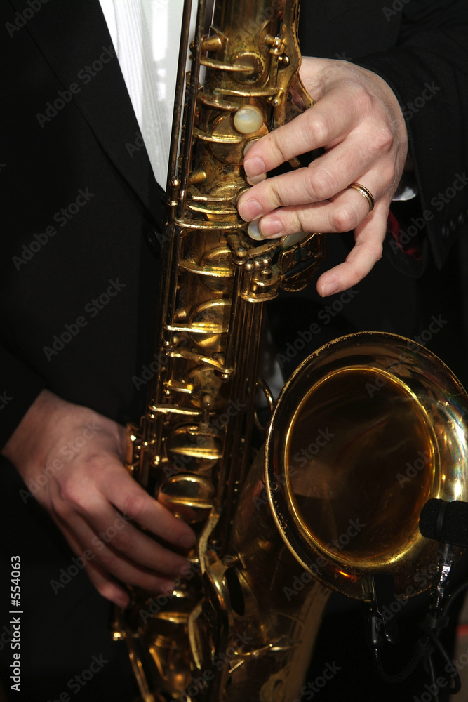 Obraz premium saxaphone player