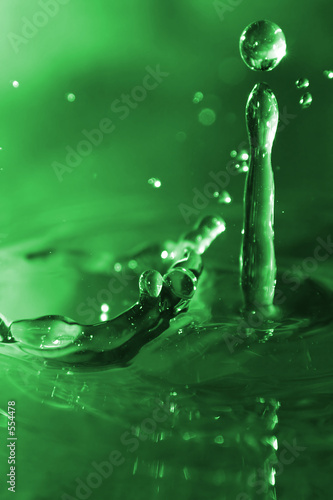 water in green