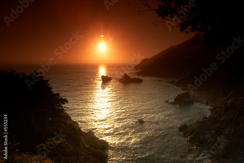 sunset on the beach