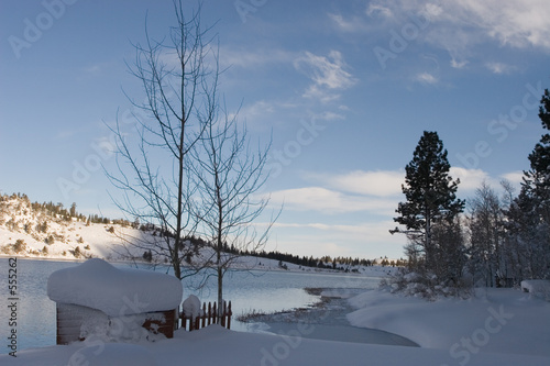 june lake in the winter