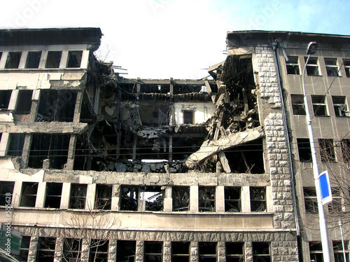 building after bombing photo