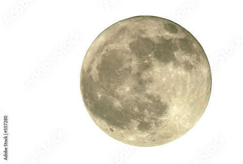 2400mm full moon, isolated
