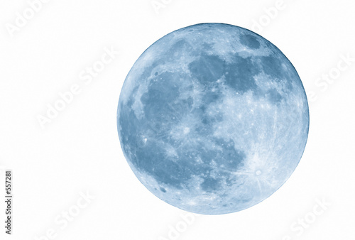 2400mm blue full  moon, isolated