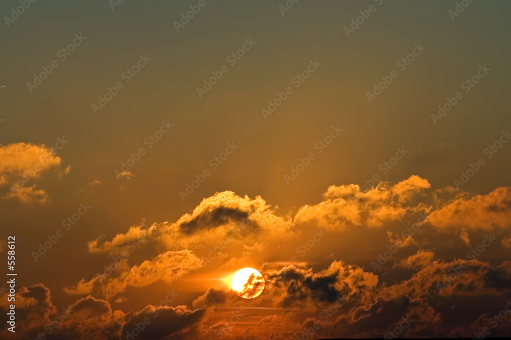 Fototapeta premium sunset over portland harbour in dorset