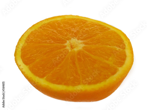 this is a close-up of an orange cut in half.