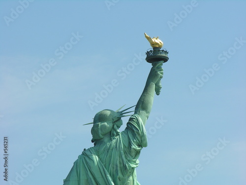back of lady liberty