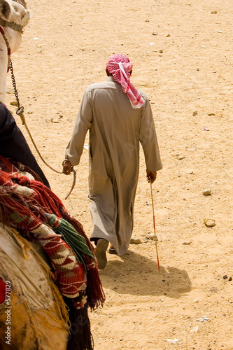 man with his camel