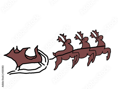 reindeer and snow flakes