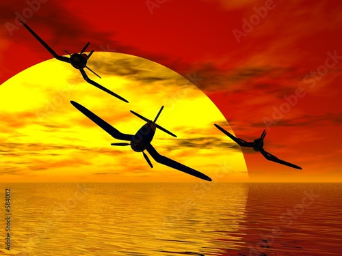 Fotografie, Obraz sunset squadron
