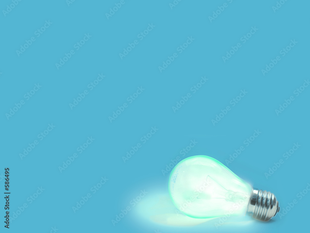 blue background with lit lightbulb blue background with lit lightbulb