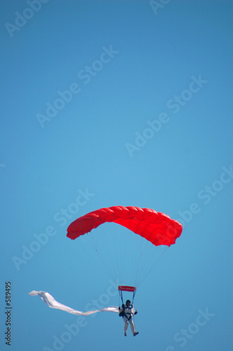 skydiver, vertical composition