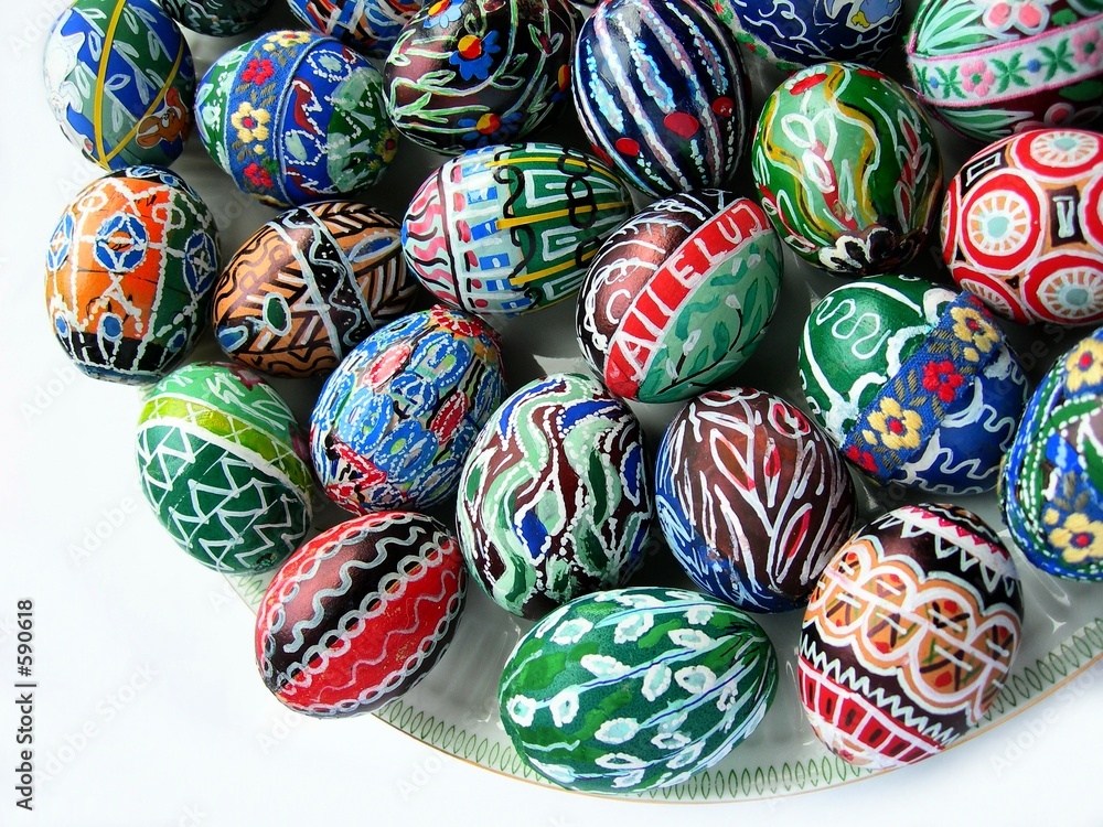colourful hand-made easter eggs colourful hand-made easter eggs