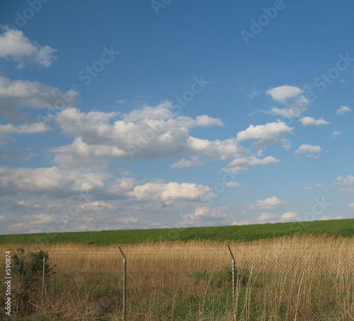 sky clouds grass