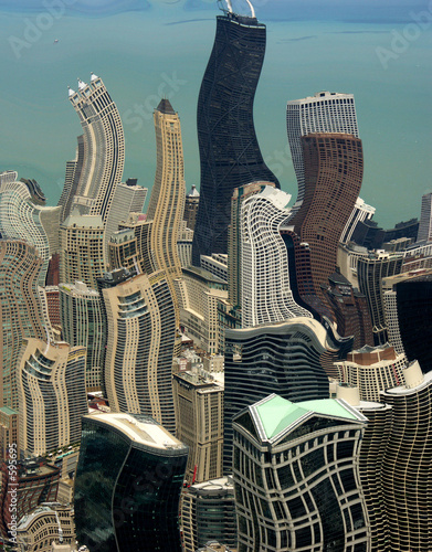 distorted chicago photo