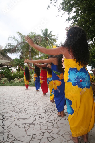 Bild auf Leinwand tahitian female dancers