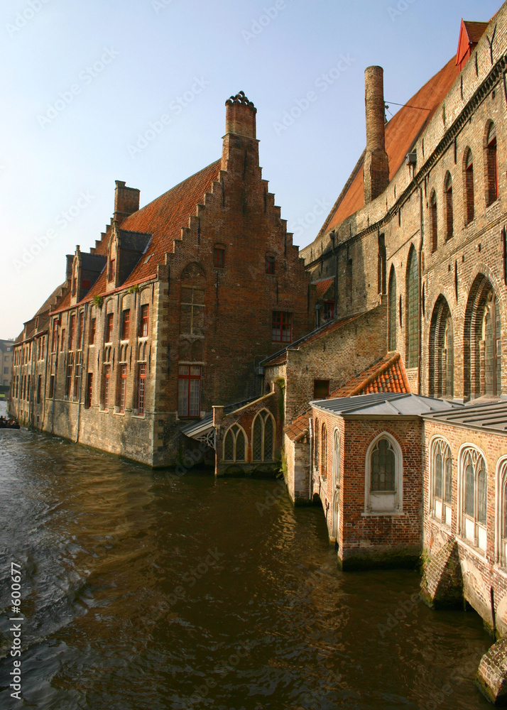old brick buildings on canal