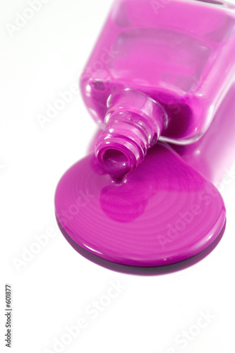 nail polish spilling on a mirror