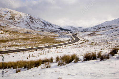 road through snowy scenery