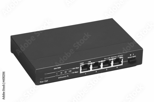 small router b&w isolated