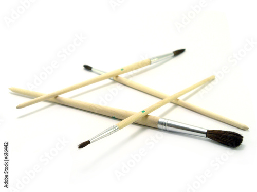 art brushes on white
