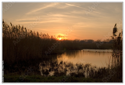 sonnenuntergang in den rieselfeldern
