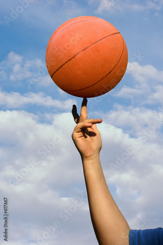 spinning basketball