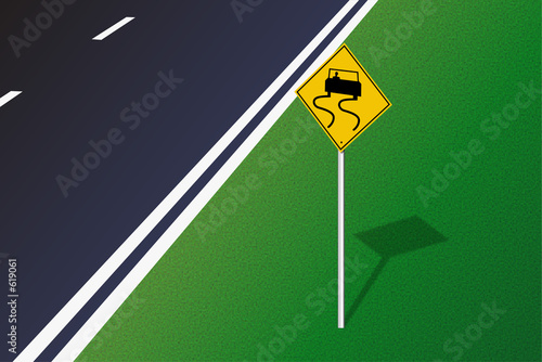 road & sign