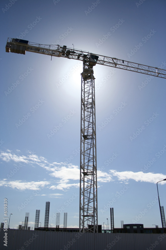 crane at building site crane at building site