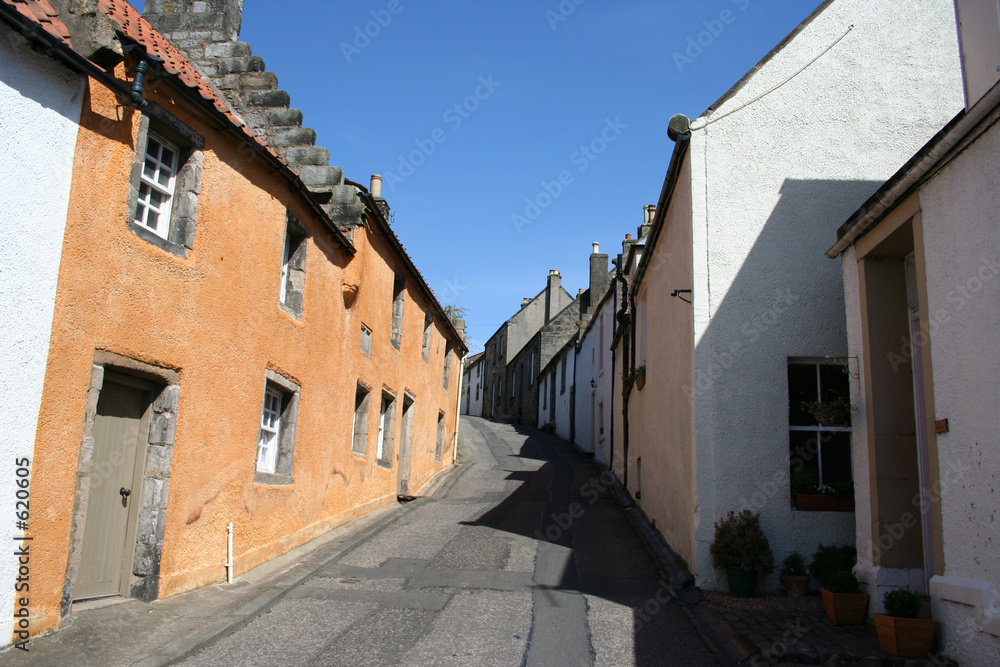 cottages culross, fife, scotland