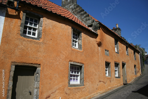 cottages culross, fife, scotland photo