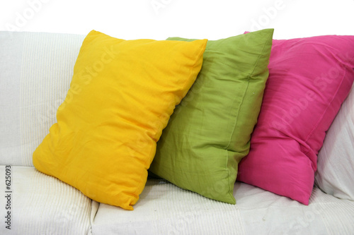 colored cushions