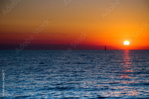 sunset sailboat