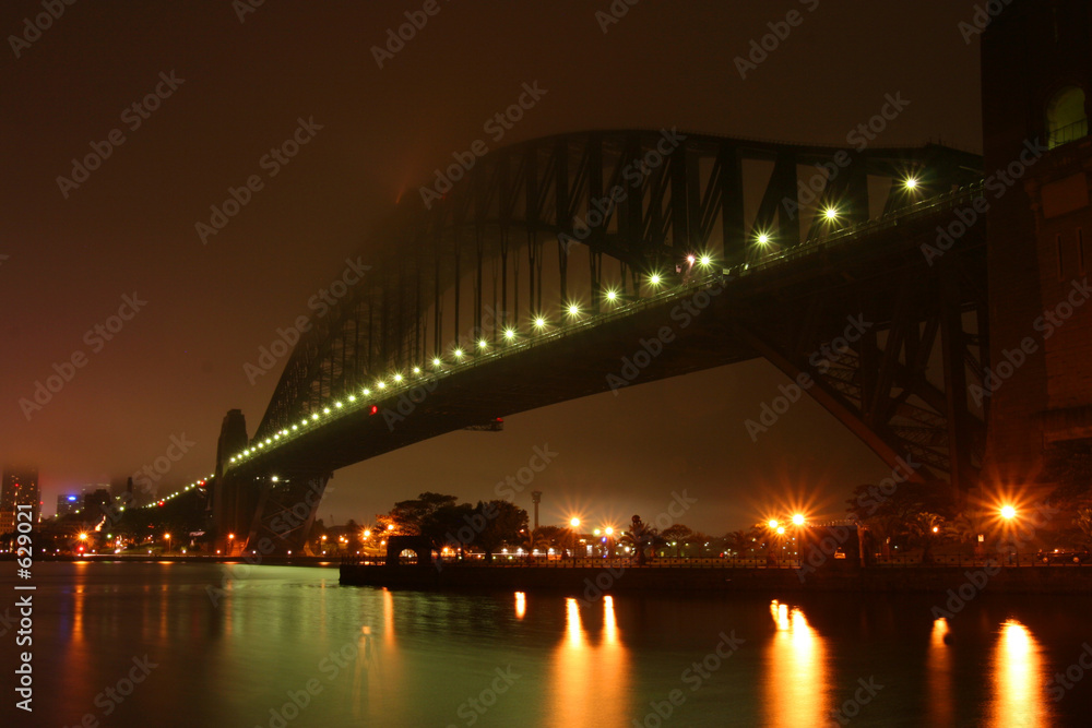 harbour bridge in the fog