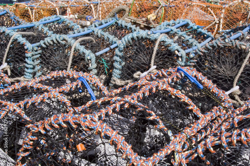 colorful lobster pots