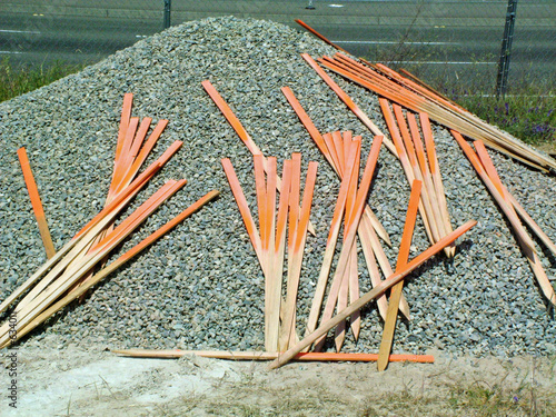 фотографія surveyor stakes