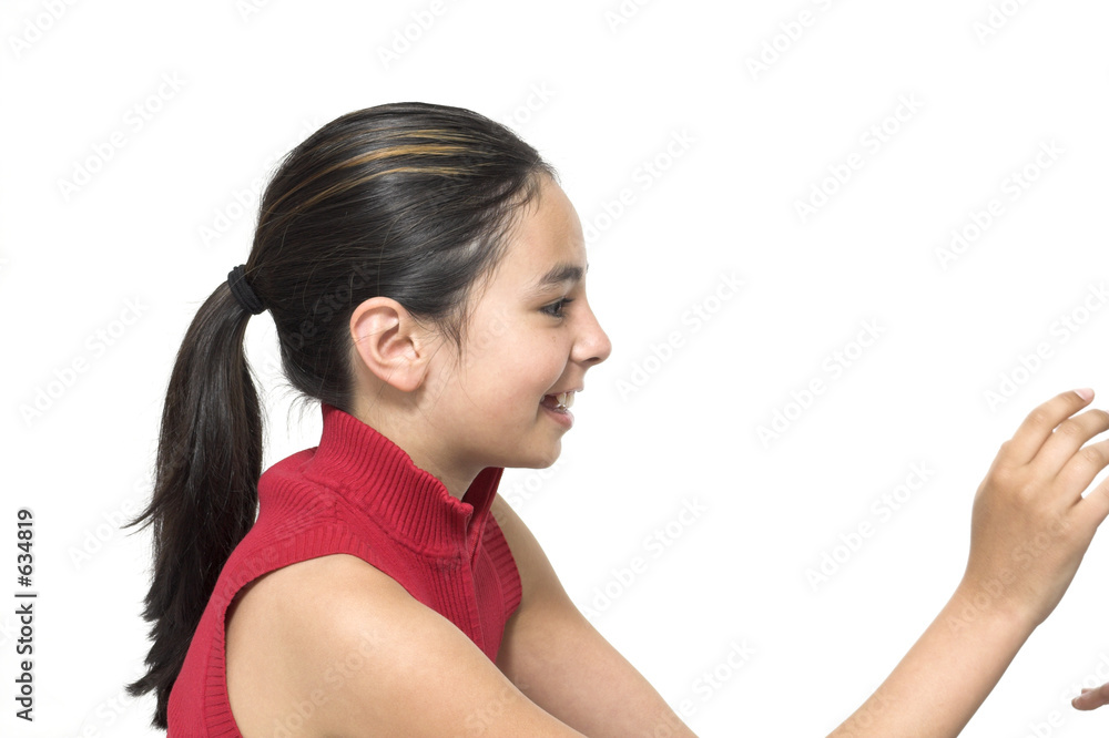 teen in red teen in red