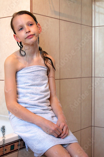 in the bathroom