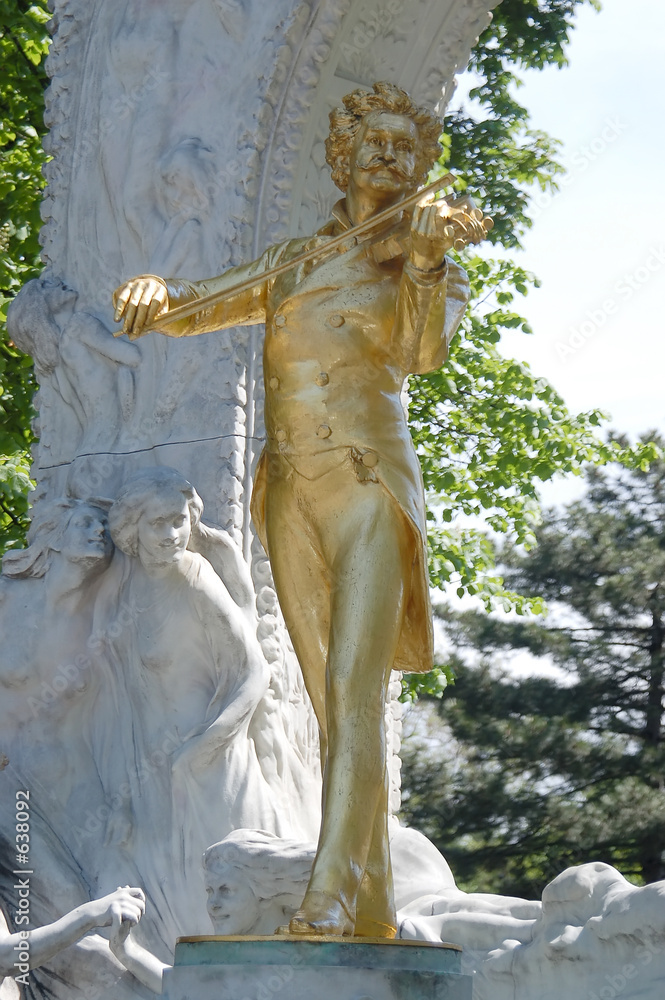 Obraz premium johann strauss statue
