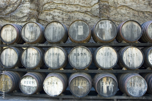 stacked barrels