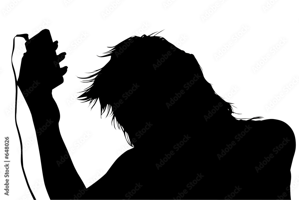 Ταπετσαρία silhouette with clipping path of girl with digital