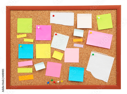 colorful cork board