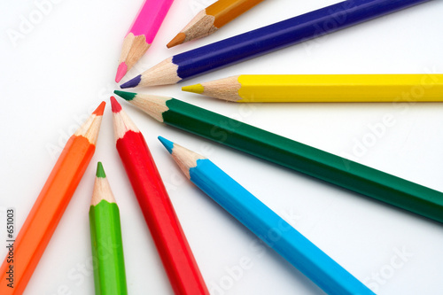 colored school pencils