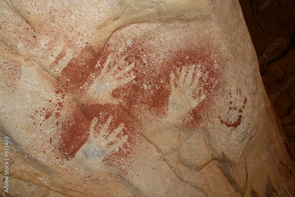 Fototapeta premium handprint pictographs
