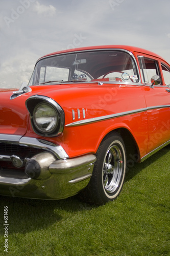 red classic american car