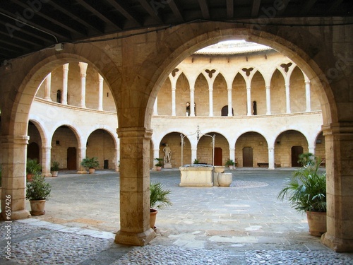 Canvas courtyard in the castle