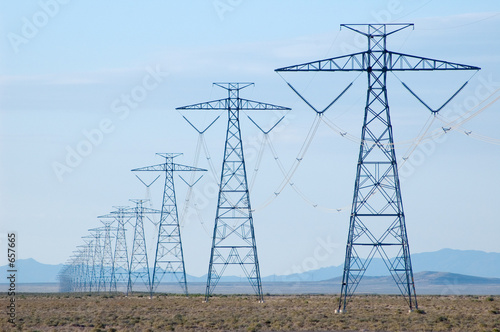 electricity lines in desert